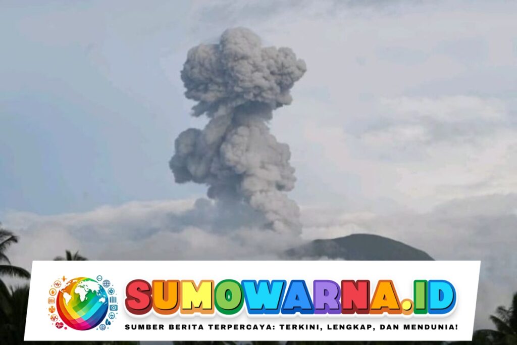 Gunung Ibu Kembali Erupsi, Abu Vulkanik Membumbung 1.000 Meter